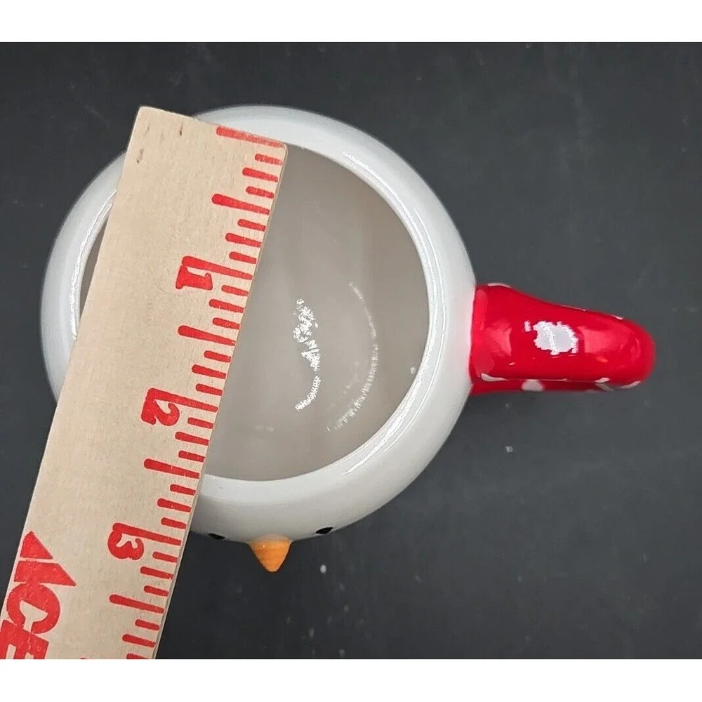Snowman Red White Snack Plate Cup Mug. Christmas Seasonal Department 56 w/box‎